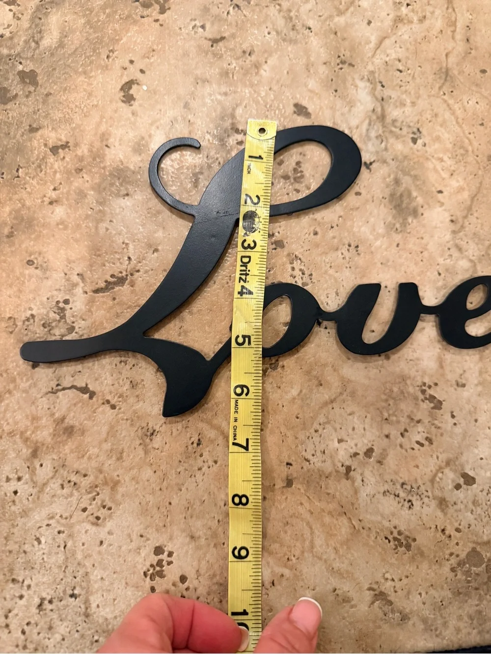 Love Script Wall Decor - Black